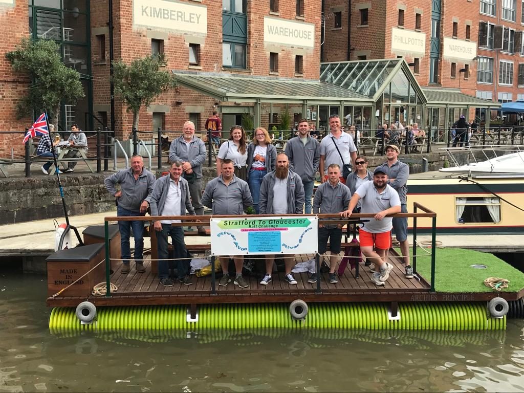 Twinwall pipe used to keep raft afloat for charity - Cotterill Civils