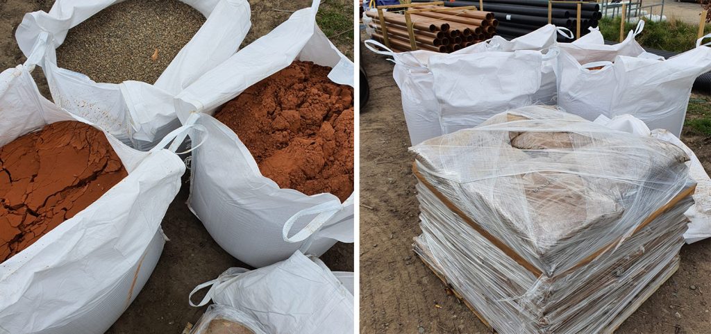 New products in stock – gravel, shingle, cement, sand etc.