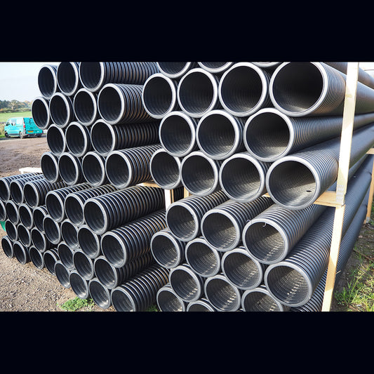 What is unperforated twinwall plain end pipe and how is it different from other types of drainage pipe?