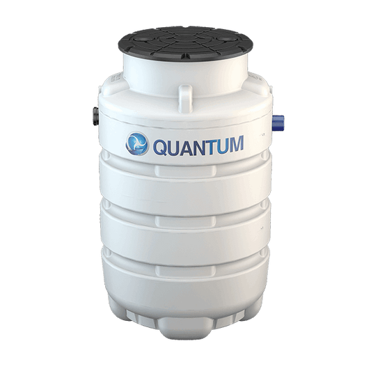 This 10 person Quantum sewage treatment plant by WTE uses a compact and robust design to clean discharged effluent to an exceptional level. It uses innovative ASP technology to achieve this.

This sewage treatment plant is an excellent all-rounder for your sewage requirements. It offers an ultra-low cost, without compromising on performance. It is the most compact tank in the UK market - it is approximately a fifth of the size of others like it. 