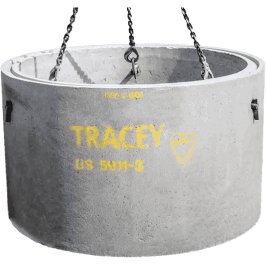 1200mm x 500mm Deep Concrete Manhole Ring with Double Steps - Tracey Concrete