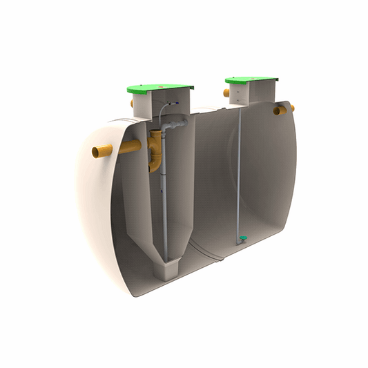 The 12 person BioAir 4 sewage treatment plant by Clearwater (CW4) offers exceptional treatment of wastewater for domestic properties such as homes, small offices and farms. Available with 0.5m, 1m, 1.5m and 2m inlet inverts.