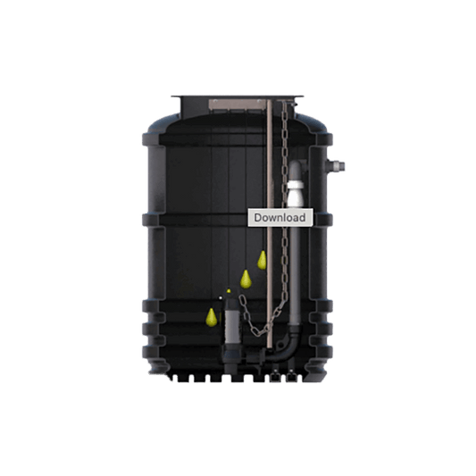 This 1200 litre twin pump station offers the ideal solution for underground systems which are challenged by gravity. The wastewater flows into a chamber where it enters the pump station, and is then pumped through to the main sewer network. Suitable for use with foul water and grey water.

Made from high-quality HDPE, this twin pump station is designed to be easily installed, as it is delivered as a complete package. This includes all internal pipework and sewage pump.