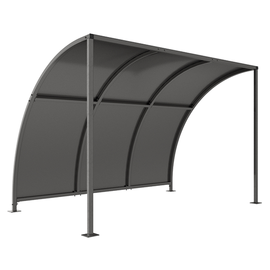 Leyton Bicycle Shelter - Open Sided (Galvanised roof)