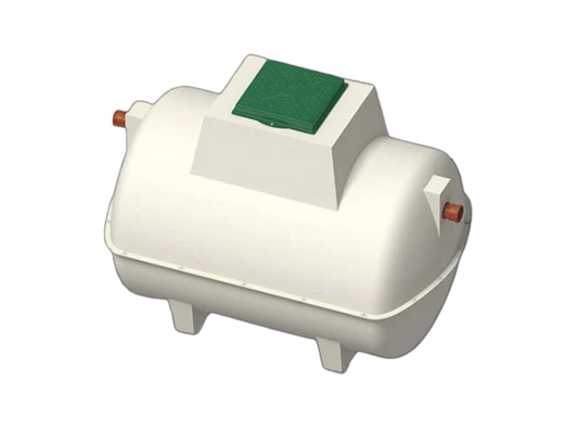 This sewage treatment plant comes with a pumped outlet and is suitable for dwellings with up to 6 people or a 4 bedroom house.