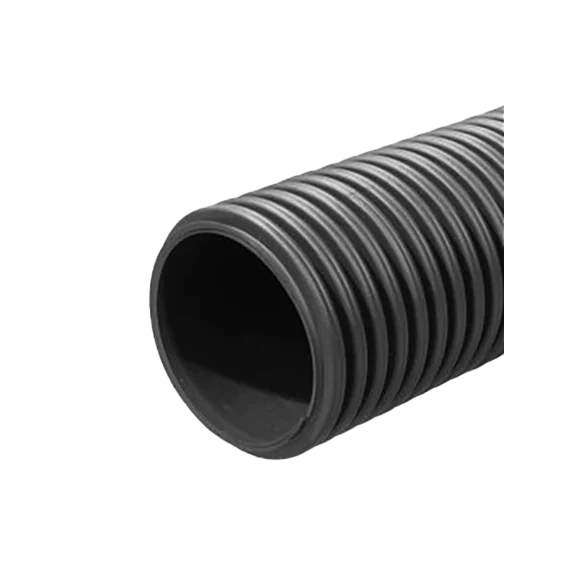 This unperforated twinwall pipe distributes surface water and can be part of a stormwater management system.
