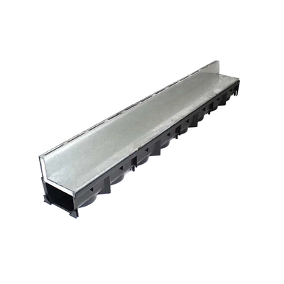 B125 Slot Channel Drain With Galvanised Steel Grate - 1m