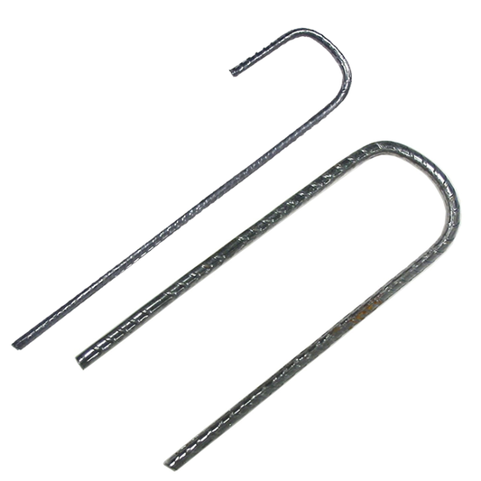 Bag of 100 U Shaped Fixing Pins suitable for Turfmesh products.

Turfmesh is placed directly onto the grass surface and secured in place by steel U-pins.

TurfMesh 1000 is a light-duty grass protector that is most beneficial for occasional vehicle or light pedestrian use on green surfaces. This adaptable and durable meshing can be installed on already established lawns and park areas, as these are prone to wear and avoids environmental damage.

1 bag of 100 U pins required per roll of Turfmesh
