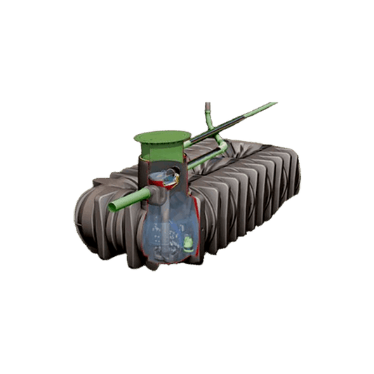 Made from 100% recycled plastic, this tank provides an eco-friendly solution for the use of non-potable water for uses inside and outside of the home. The Silentio range is ideal for large distances between the tank and domestic water control unit, as it reaches up to and including 15 metres.