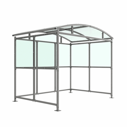 The Inglewood Smoking Shelter Extension Bay is designed to be purchased with the Inglewood Smoking Shelter to achieve the desired length.

It is free-standing and open fronted, designed to be assembled on site.

Made from galvanised mild steel, this smoking shelter extension bay is complete with a 4mm UV stabilised PETG roof. All with 3m width. Bolt down as standard.

Suitable for:

Workplaces
Public buildings
Transportation hubs
Hotels
