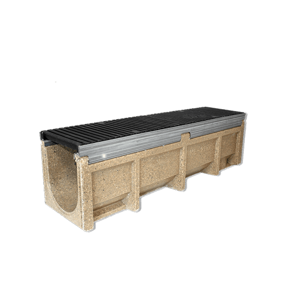 D400 Galvanised Steel Edged Channel Drain 200mm Width x 210mm Depth (I ...