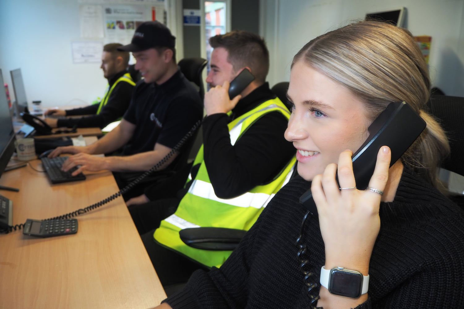 Cotterill Civils image of the sales team answering phone calls in the office