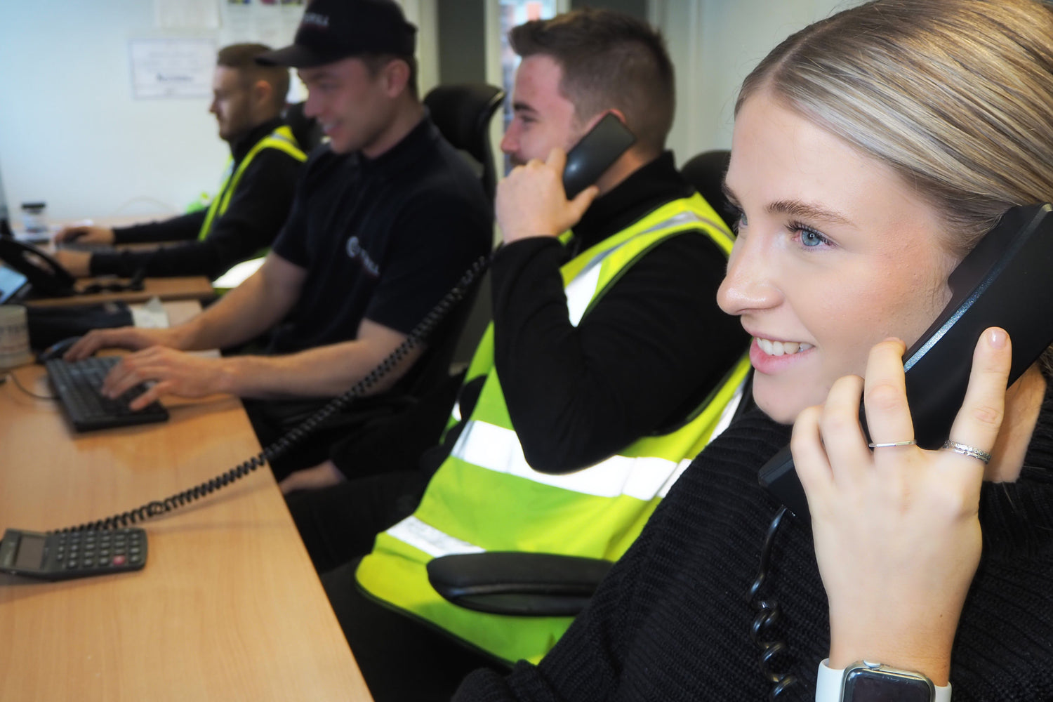 Cotterill Civils image of the sales team answering phone calls in the office