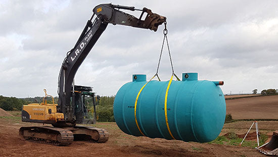 Cotterill Civils image of an installation of a sewage treatment plant 