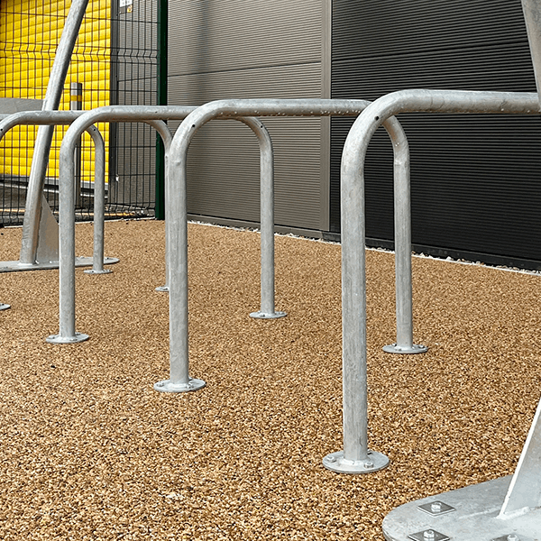 Its innovative tubular design allows bikes to be secured by the frame, wheels and forks. The 48mm diameter tube size allows for most bike locks to be fitted with ease. The galvanised finish is also corrosion-resistant, meaning it has a long lifespan and increased value for money.