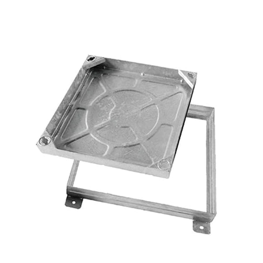 Recessed 80mm Galvanised Block Paving Manhole Cover - 10 tonne (up to 65mm block)