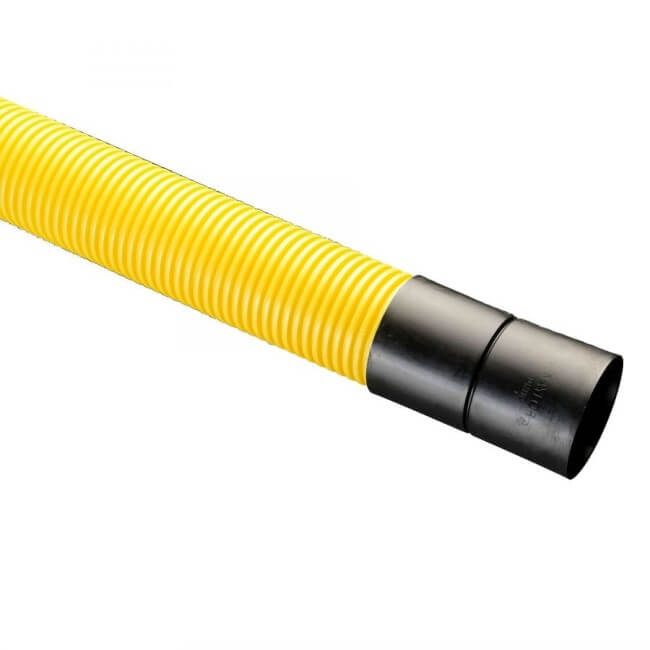 Twinwall Ducting Pipe - Yellow/Gas (300/353mm x 6m)