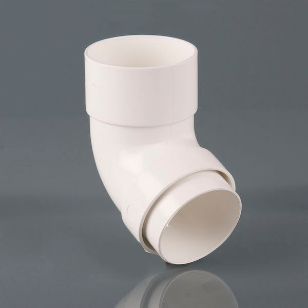 112½° Offset uPVC 68mm Downpipe Bend