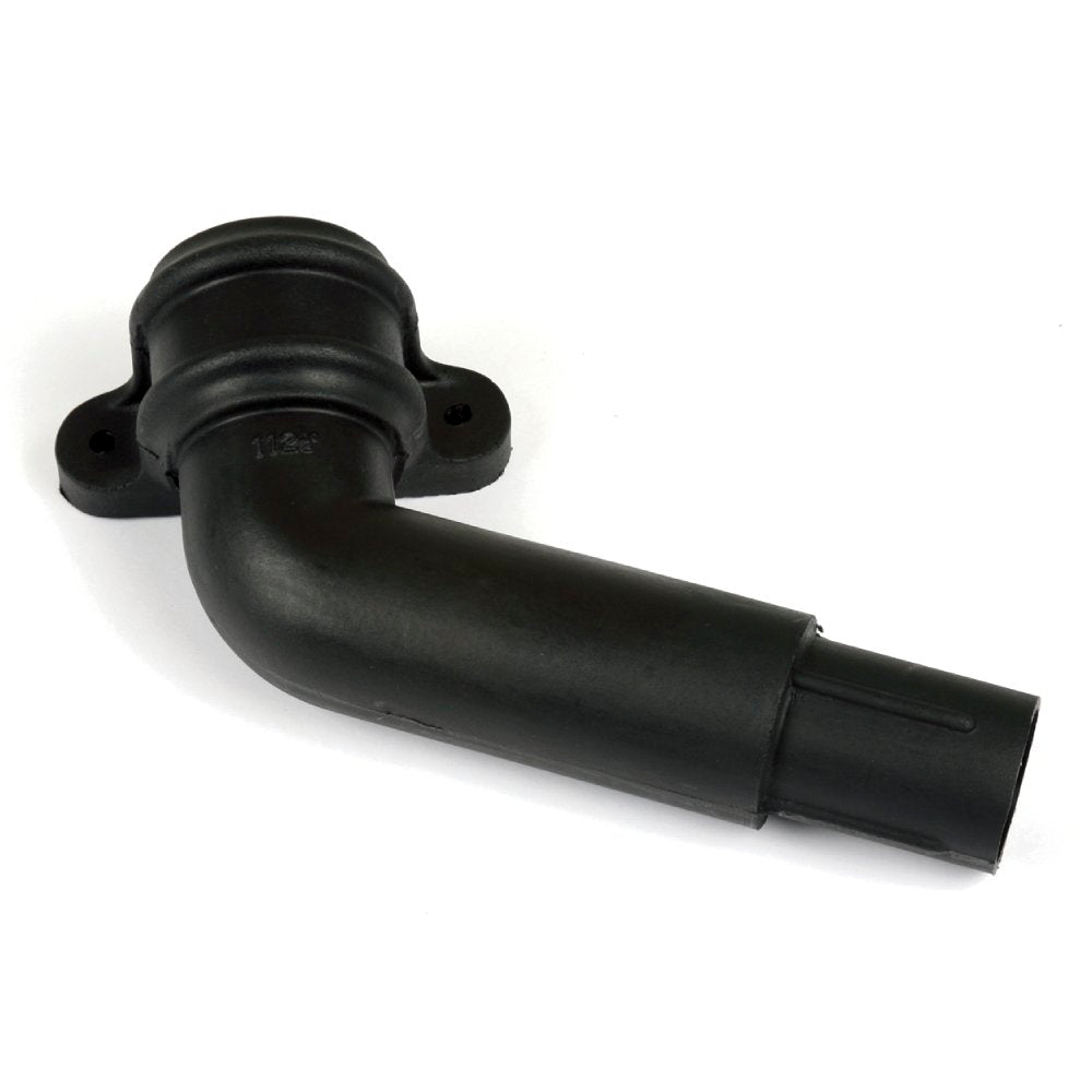Cascade Cast Iron Style 68mm Round Downpipe Spigot Bend with Lugs - 112½°