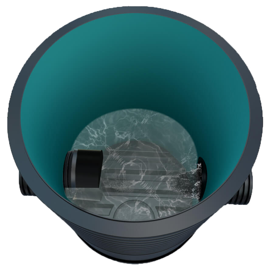 1050mm Oriflo P Series Flow Control Chamber with Unprotected Orifice Plate - Cotterill Civils