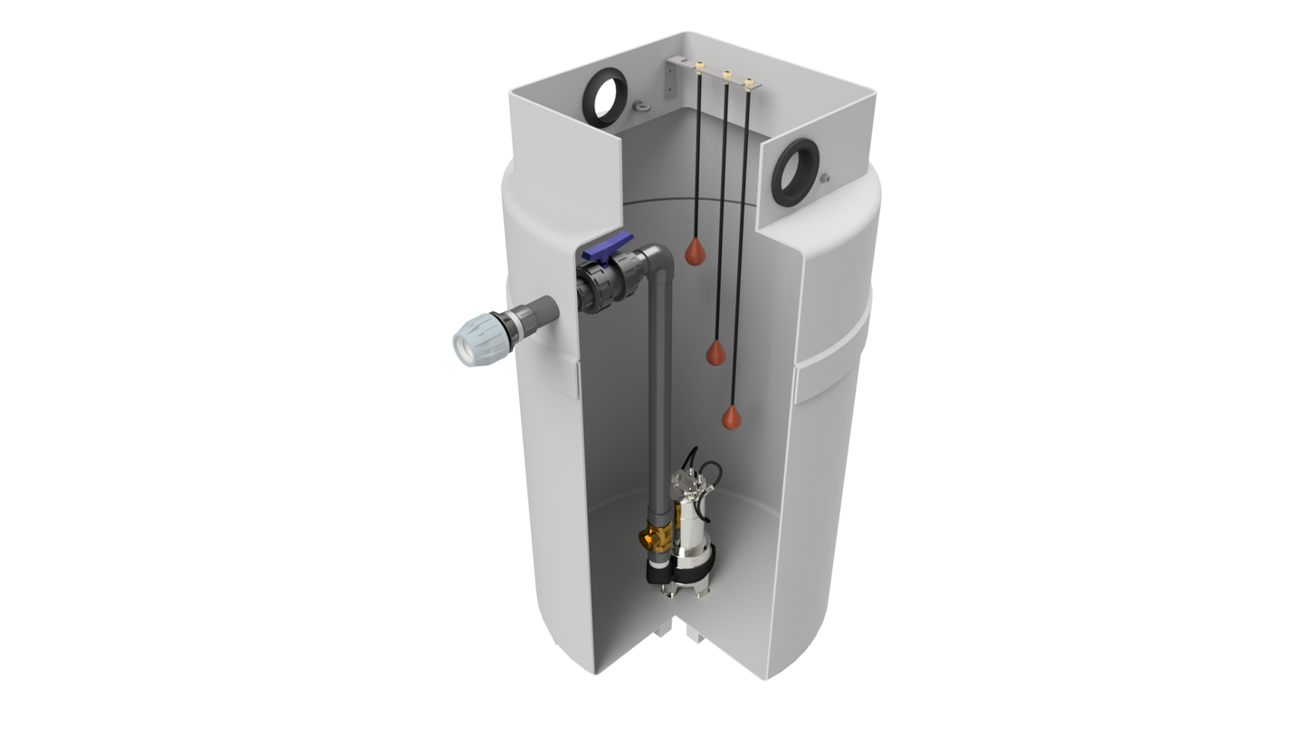 Retech Pump 1,350 L Rewatec compact pump station (RCPS) – Cotterill Civils