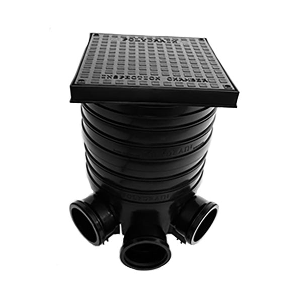 Side Riser Inspection Chamber 320mm Inspection Chamber - Complete (2 risers and square cover ...