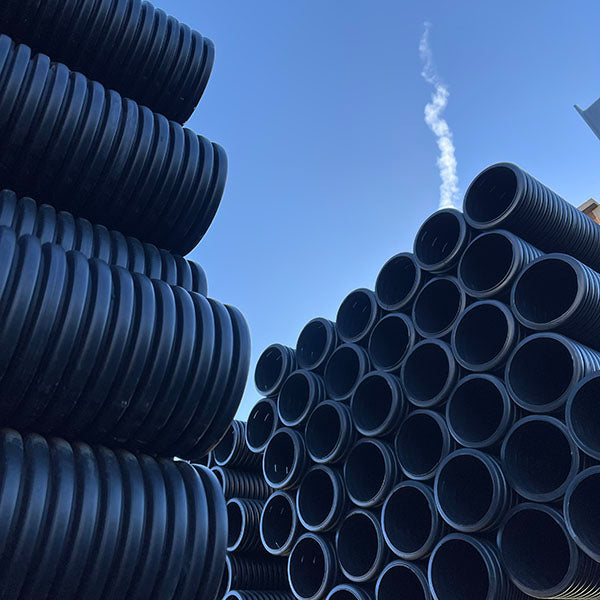 300mm Perforated Twinwall Plain End Pipe (6m)